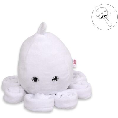 Bobono Peluche Pieuvre Pour Enfants Avec Hochet - Blanche - Publicité Bobono Peluche Pieuvre Pour Enfants Avec Hochet - Blanche - Publicité