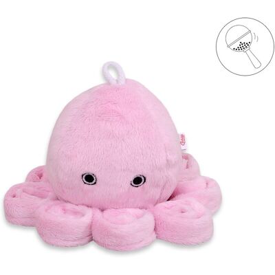 Bobono Peluche Pieuvre Rose Avec Hochet Pour Enfants - Publicité Bobono Peluche Pieuvre Rose Avec Hochet Pour Enfants - Publicité