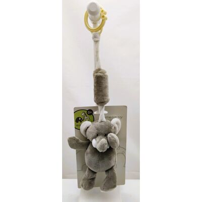 Eli & Raf Doudou Hochet Éléphant Gris Velours Carillon À Suspendre - Publicité Eli & Raf Doudou Hochet Éléphant Gris Velours Carillon À Suspendre - Publicité