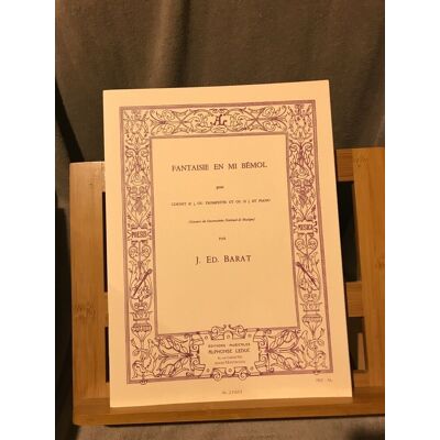 J. Ed. Barat Fantaisie En Mi Bémol Pour Trompette Et Piano Partition Leduc - Publicité J. Ed. Barat Fantaisie En Mi Bémol Pour Trompette Et Piano Partition Leduc - Publicité