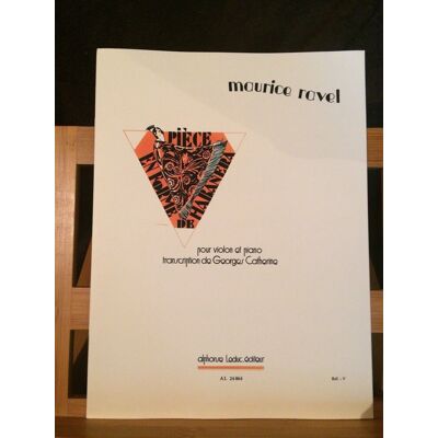 Ravel Pièce Forme Habanera Transcr. Piano Violon G. Catherine Partition Leduc - Publicité Ravel Pièce Forme Habanera Transcr. Piano Violon G. Catherine Partition Leduc - Publicité