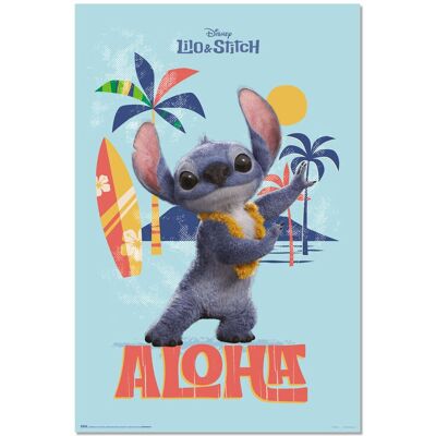 Affiche Stitch Aloha Disney - 61x91,5cm - Affiche - Publicité Affiche Stitch Aloha Disney - 61x91,5cm - Affiche - Publicité