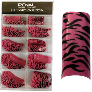 Animal De Royal Turquoise & Noir Faux Ongles Tips - Wild Nails - Publicité Animal De Royal Turquoise & Noir Faux Ongles Tips - Wild Nails - Publicité