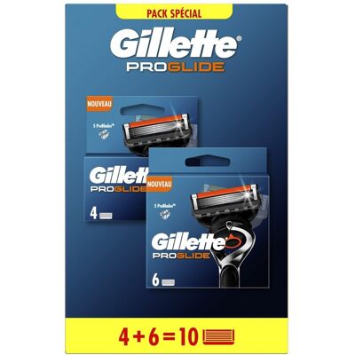 Lot De 10 Lames De Rasoirs Gillette Pro Glide / Rasage Homme Neuf - Publicité Lot De 10 Lames De Rasoirs Gillette Pro Glide / Rasage Homme Neuf - Publicité