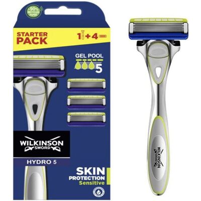 Wilkinson Sword - Hydro 5 Sensitive - Starter Set - Rasoir - Publicité Wilkinson Sword - Hydro 5 Sensitive - Starter Set - Rasoir - Publicité