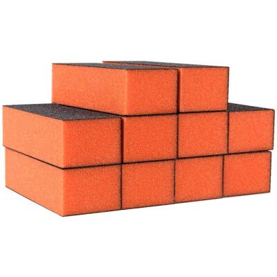 The Edge Nails Orange Sanding Block 100/180 Grit (10 Pack) - Publicité The Edge Nails Orange Sanding Block 100/180 Grit (10 Pack) - Publicité