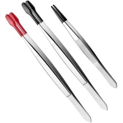 Eurowagens 3pcs / Set Caoutchouc Recouvert Pince À Épiler Acier Inoxydable Plat Pointe & - Publicité Eurowagens 3pcs / Set Caoutchouc Recouvert Pince À Épiler Acier Inoxydable Plat Pointe & - Publicité