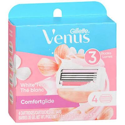 Recharge Gillette Venus ComfortGlide Thé Blanc - Pack de 4 - Publicité Recharge Gillette Venus ComfortGlide Thé Blanc - Pack de 4 - Publicité