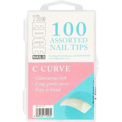 The Edge Nails C Curve Tips X 100 Assorted - Publicité The Edge Nails C Curve Tips X 100 Assorted - Publicité