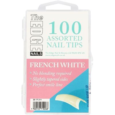 The Edge Nails French White Tips X 100 Assorted - Publicité The Edge Nails French White Tips X 100 Assorted - Publicité