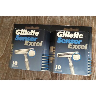 Pack 20 Lames Gillette Sensor Excel Recharge De Rasoir Neuf Original Vintage 90\ - Publicité Pack 20 Lames Gillette Sensor Excel Recharge De Rasoir Neuf Original Vintage 90\ - Publicité
