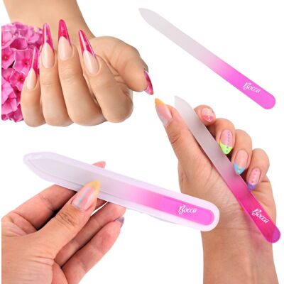 Sans Marque Lime À Ongles Double Face En Verre 14 Cm Pour Manucure - Publicité Sans Marque Lime À Ongles Double Face En Verre 14 Cm Pour Manucure - Publicité