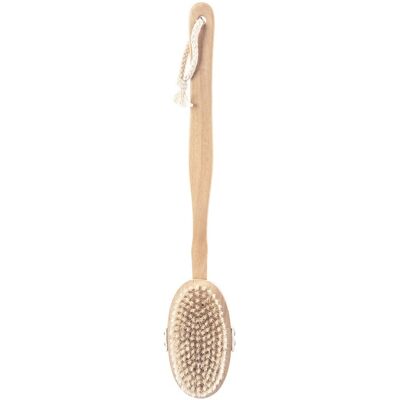 Sans Marque Brosse Massage Bois 2-En-1 Manche 42 Cm - Publicité Sans Marque Brosse Massage Bois 2-En-1 Manche 42 Cm - Publicité