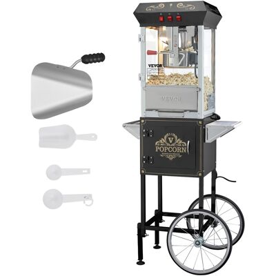 Vevor Machine À Pop-Corn Avec Chariot Électrique 850 W 227 G 48 Tasses Noir - Publicité Vevor Machine À Pop-Corn Avec Chariot Électrique 850 W 227 G 48 Tasses Noir - Publicité