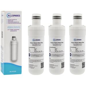 Allspares Filtre À Eau (3 Pcs.) Pour Réfrigérateur Adapté Pour Lg Lt1000p / Agf8 - Publicité Allspares Filtre À Eau (3 Pcs.) Pour Réfrigérateur Adapté Pour Lg Lt1000p / Agf8 - Publicité