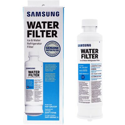 Filtre à eau Samsung Fi pour réfrigérateur - Bloc de charbon - Publicité Filtre à eau Samsung Fi pour réfrigérateur - Bloc de charbon - Publicité