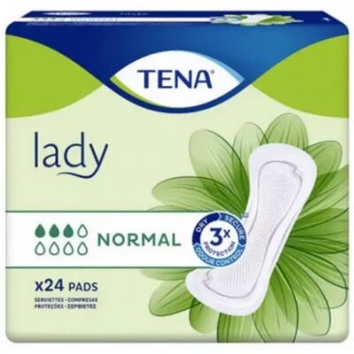 TENA Lady Normal - Serviettes pour incontinence - 24 pièces - Publicité TENA Lady Normal - Serviettes pour incontinence - 24 pièces - Publicité