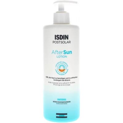 Lotion Après Soleil Isdin - 400 ml - Soulagement solaire - Publicité Lotion Après Soleil Isdin - 400 ml - Soulagement solaire - Publicité