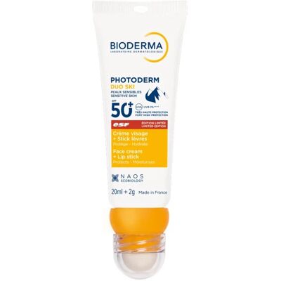 Bioderma Duo Ski SPF50+ Crème Visage & Baume Lèvres - Protection Solaire - Publicité Bioderma Duo Ski SPF50+ Crème Visage & Baume Lèvres - Protection Solaire - Publicité