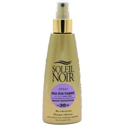 Parapharmacie en ligne > Beauté & Soins > Produits solaires > Produits de protection solaire Soleil Noir Huile Sèche Vitaminée SPF30 Spray 150 ml - Publicité Parapharmacie en ligne > Beauté & Soins > Produits solaires > Produits de protection solaire Soleil Noir Huile Sèche Vitaminée SPF30 Spray 150 ml - Publicité