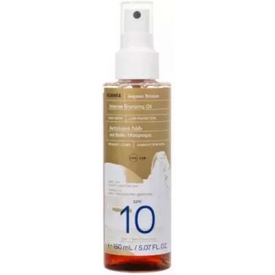 Korres SPF10 Huile de Bronzage Intense - Visage & Corps - Publicité Korres SPF10 Huile de Bronzage Intense - Visage & Corps - Publicité