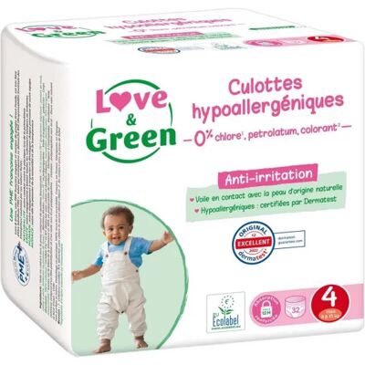 Parapharmacie en ligne > Bébé & Maman > Soins bébé > Change pour bébé Love & Green Culottes Hypoallergéniques Taille 4 (8-15 kg) x 32 - Publicité Parapharmacie en ligne > Bébé & Maman > Soins bébé > Change pour bébé Love & Green Culottes Hypoallergéniques Taille 4 (8-15 kg) x 32 - Publicité