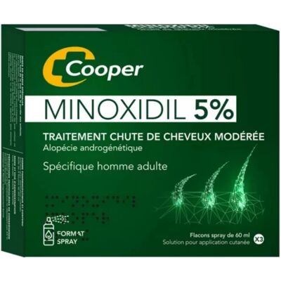 Médicaments sans ordonnance > Médicaments pour la forme et la vitalité > Médicaments contre la chute des cheveux > Minoxidil Minoxidil Cooper 5% 3 x 60 ml - Publicité Médicaments sans ordonnance > Médicaments pour la forme et la vitalité > Médicaments contre la chute des cheveux > Minoxidil Minoxidil Cooper 5% 3 x 60 ml - Publicité