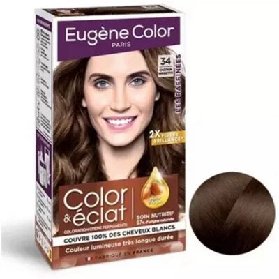 Parapharmacie en ligne > Beauté & Soins > Soins des cheveux > Produits de coloration pour cheveux Eugene Color Color & Eclat Les Raffinées Kit Coloration 34 Châtain Noisette - Publicité Parapharmacie en ligne > Beauté & Soins > Soins des cheveux > Produits de coloration pour cheveux Eugene Color Color & Eclat Les Raffinées Kit Coloration 34 Châtain Noisette - Publicité