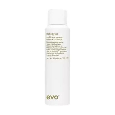 Evo Macgyver Mousse Multi-Use - Mousse de Coiffage pour Tous Types de Cheveux - Publicité Evo Macgyver Mousse Multi-Use - Mousse de Coiffage pour Tous Types de Cheveux - Publicité