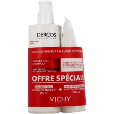 Parapharmacie en ligne > Beauté & Soins > Soins des cheveux > Masques et après-shampooings Vichy Dercos Energy+ shampooing Stimulant 400 ml + Après-shampooing Fortifiant 200 ml - Publicité Parapharmacie en ligne > Beauté & Soins > Soins des cheveux > Masques et après-shampooings Vichy Dercos Energy+ shampooing Stimulant 400 ml + Après-shampooing Fortifiant 200 ml - Publicité
