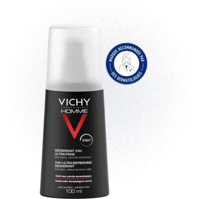 Vichy Homme Déodorant Spray Ultra-Frais 24h - Publicité Vichy Homme Déodorant Spray Ultra-Frais 24h - Publicité