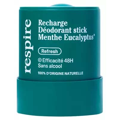 Parapharmacie en ligne > Hygiène & Premiers soins > Déodorants Respire Déodorant Stick Menthe Eucalyptus Recharge Bio 50 g - Publicité Parapharmacie en ligne > Hygiène & Premiers soins > Déodorants Respire Déodorant Stick Menthe Eucalyptus Recharge Bio 50 g - Publicité