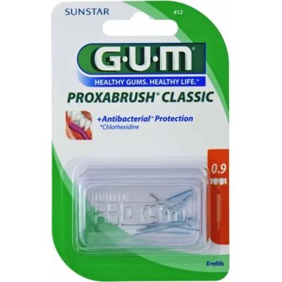Brosse interdentaire G.U.M Proxabrush Classic - 8 pièces, 0,9 mm - Publicité Brosse interdentaire G.U.M Proxabrush Classic - 8 pièces, 0,9 mm - Publicité
