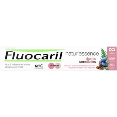 Dentifrice Fluocaril Naturel Sensible 75ml - Tube - Publicité Dentifrice Fluocaril Naturel Sensible 75ml - Tube - Publicité