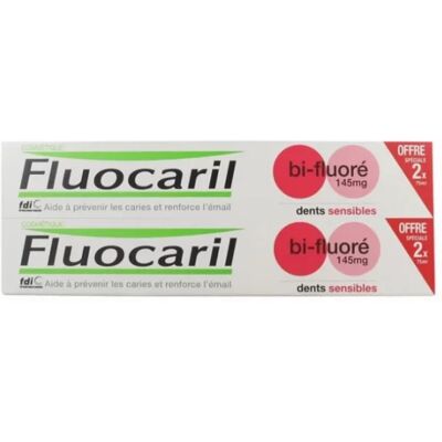 Parapharmacie en ligne > Hygiène & Premiers soins > Soins bucco-dentaires > Dentifrices Fluocaril Bi-Fluoré Dents Sensibles 2 x 75 ml - Publicité Parapharmacie en ligne > Hygiène & Premiers soins > Soins bucco-dentaires > Dentifrices Fluocaril Bi-Fluoré Dents Sensibles 2 x 75 ml - Publicité