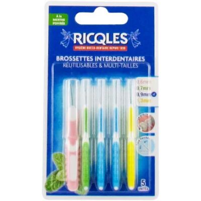 Brossettes Interdentaires Réutilisables Ricqlès - Menthe - Multi-Tailles - Publicité Brossettes Interdentaires Réutilisables Ricqlès - Menthe - Multi-Tailles - Publicité