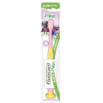 Brosse à Dents Junior Fluocaril - Extra Souples - 6-13 Ans - Publicité Brosse à Dents Junior Fluocaril - Extra Souples - 6-13 Ans - Publicité