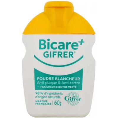 Parapharmacie en ligne > Hygiène & Premiers soins > Soins bucco-dentaires > Soins des gencives et des dents Gifrer Bicare Plus Poudre Blancheur Fraîcheur Menthe Verte 60 g - Publicité Parapharmacie en ligne > Hygiène & Premiers soins > Soins bucco-dentaires > Soins des gencives et des dents Gifrer Bicare Plus Poudre Blancheur Fraîcheur Menthe Verte 60 g - Publicité