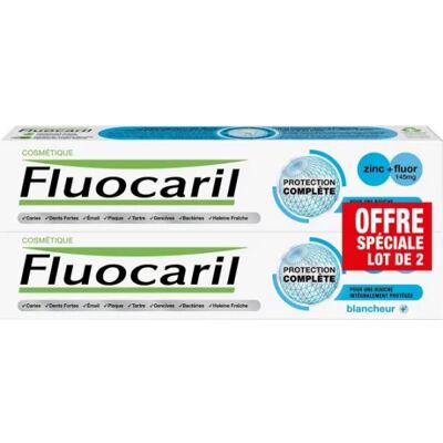 Parapharmacie en ligne > Hygiène & Premiers soins > Soins bucco-dentaires > Dentifrices Fluocaril Dentifrice Protection Complète Blancheur 75 ml x 2 - Publicité Parapharmacie en ligne > Hygiène & Premiers soins > Soins bucco-dentaires > Dentifrices Fluocaril Dentifrice Protection Complète Blancheur 75 ml x 2 - Publicité