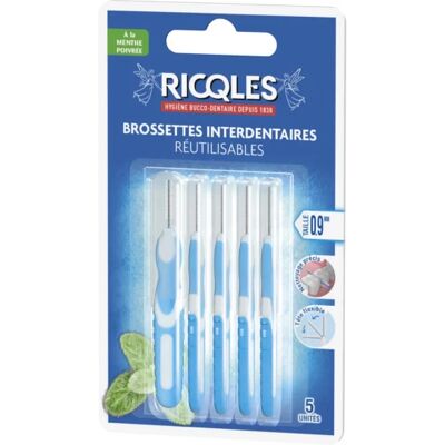 Parapharmacie en ligne > Hygiène & Premiers soins > Soins bucco-dentaires > Brosses à dents Ricqlès Brossettes Interdentaires Réutilisablesx 5 0,6 mm - Publicité Parapharmacie en ligne > Hygiène & Premiers soins > Soins bucco-dentaires > Brosses à dents Ricqlès Brossettes Interdentaires Réutilisablesx 5 0,6 mm - Publicité