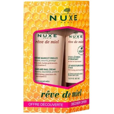 Nuxe Rêve de Miel Crème Mains et Ongles - Stick Lèvres Hydratant - Publicité Nuxe Rêve de Miel Crème Mains et Ongles - Stick Lèvres Hydratant - Publicité