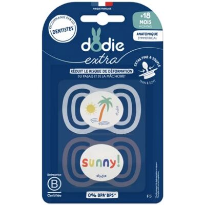 Parapharmacie en ligne > Bébé & Maman > Accessoires bébé > Sucettes et attache-sucettes Dodie Sucettes Anatomiques Extra Fines +18 Mois x 2 Bleu - Publicité Parapharmacie en ligne > Bébé & Maman > Accessoires bébé > Sucettes et attache-sucettes Dodie Sucettes Anatomiques Extra Fines +18 Mois x 2 Bleu - Publicité