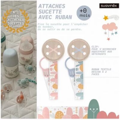 Suavinex Dreams Attache-Sucette - Accessoire bébé sécurisé - Publicité Suavinex Dreams Attache-Sucette - Accessoire bébé sécurisé - Publicité
