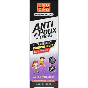 BAUSCH & LOMB Cinq Sur Cinq Lotion Anti Poux & Lentes 100mL - Publicité BAUSCH & LOMB Cinq Sur Cinq Lotion Anti Poux & Lentes 100mL - Publicité