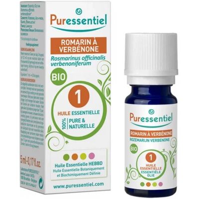 Huile Essentielle Bio Romarin à Verbénone - 5ml - Publicité Huile Essentielle Bio Romarin à Verbénone - 5ml - Publicité