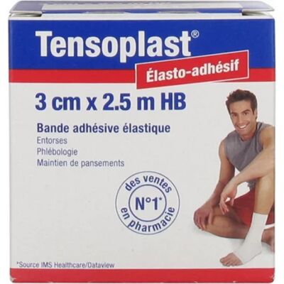 Parapharmacie en ligne > Hygiène & Premiers soins > Produits de premiers soins Tensoplast Élasto-adhésif 3 cm x 2,5 m - Publicité Parapharmacie en ligne > Hygiène & Premiers soins > Produits de premiers soins Tensoplast Élasto-adhésif 3 cm x 2,5 m - Publicité