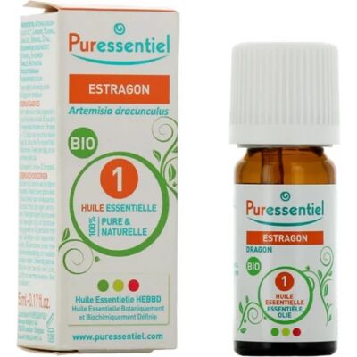 Huile essentielle d'estragon bio Puressentiel - Soutien digestif - Publicité Huile essentielle d'estragon bio Puressentiel - Soutien digestif - Publicité