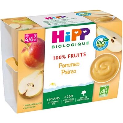 Parapharmacie en ligne > Bébé & Maman > Alimentation bébé > Repas pour bébé > Petits pots pour bébé HiPP 100% Fruits Pommes Poires dès 4/6 Mois Bio Pots x 4 - Publicité Parapharmacie en ligne > Bébé & Maman > Alimentation bébé > Repas pour bébé > Petits pots pour bébé HiPP 100% Fruits Pommes Poires dès 4/6 Mois Bio Pots x 4 - Publicité