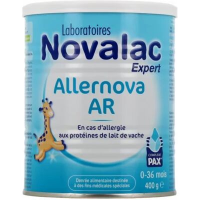 Parapharmacie en ligne > Bébé & Maman > Alimentation bébé > Laits infantiles > Laits spécifiques Novalac Expert Allernova AR Lait 0-36 Mois Poudre 400 g - Publicité Parapharmacie en ligne > Bébé & Maman > Alimentation bébé > Laits infantiles > Laits spécifiques Novalac Expert Allernova AR Lait 0-36 Mois Poudre 400 g - Publicité