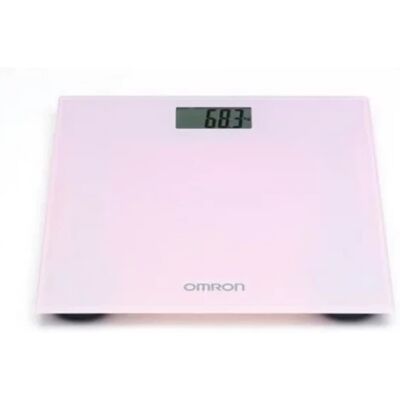 Omron - HN289 - Rose - Verre - Balance numérique - Publicité Omron - HN289 - Rose - Verre - Balance numérique - Publicité